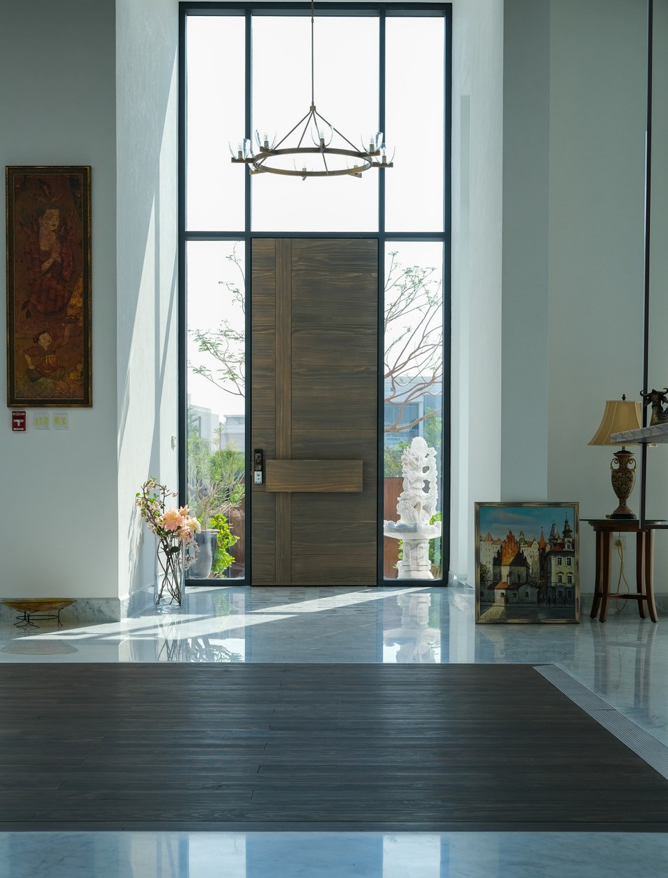 Natural Solid Wood door, Single /Double door, 39.5mm glass, STD lock, (Multipoint lock-option) Natural wood finish color, High Security, Weather-Resistant,